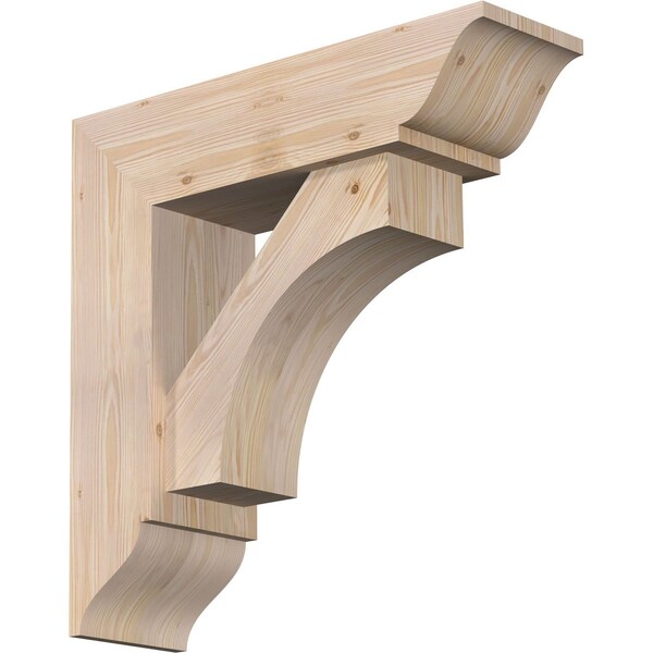 Ekena Millwork Westlake Traditional Smooth Bracket w/ Offset Brace, Douglas Fir, 7 1/2"W x 26"D x 26"H BKT0806X26X26WTL01SDF - main